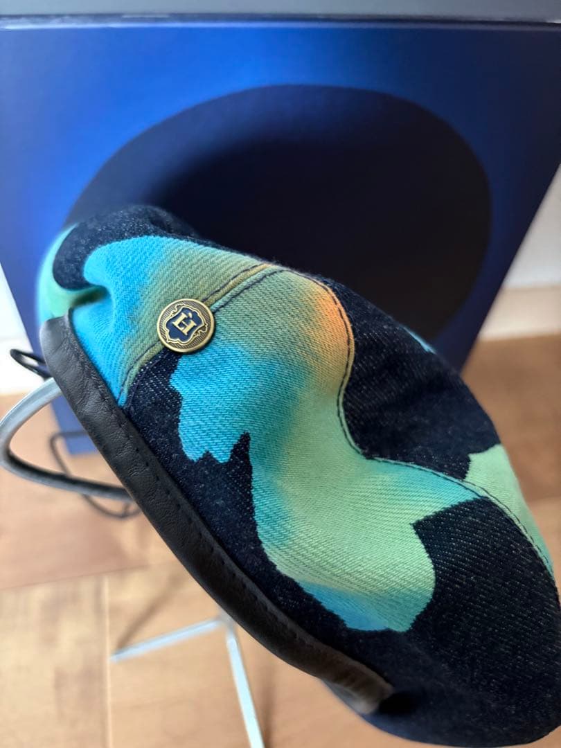 半額以下ジョンブル×ロレール×京都抜染デニムベレー帽M