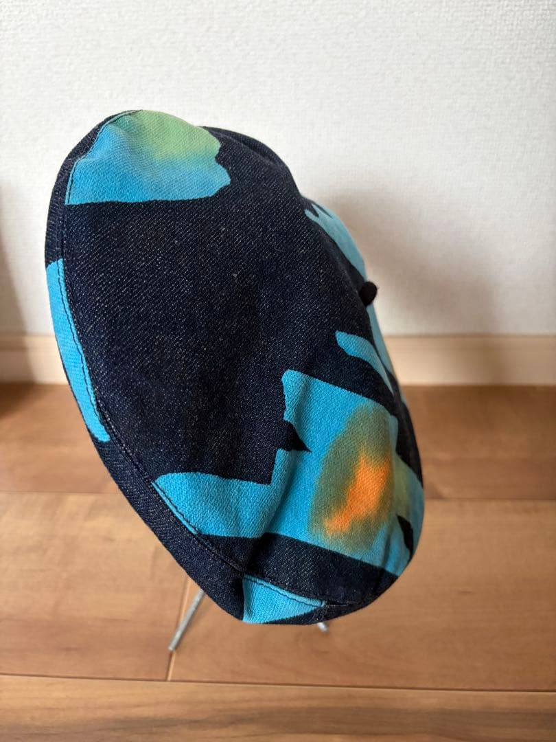 半額以下ジョンブル×ロレール×京都抜染デニムベレー帽M