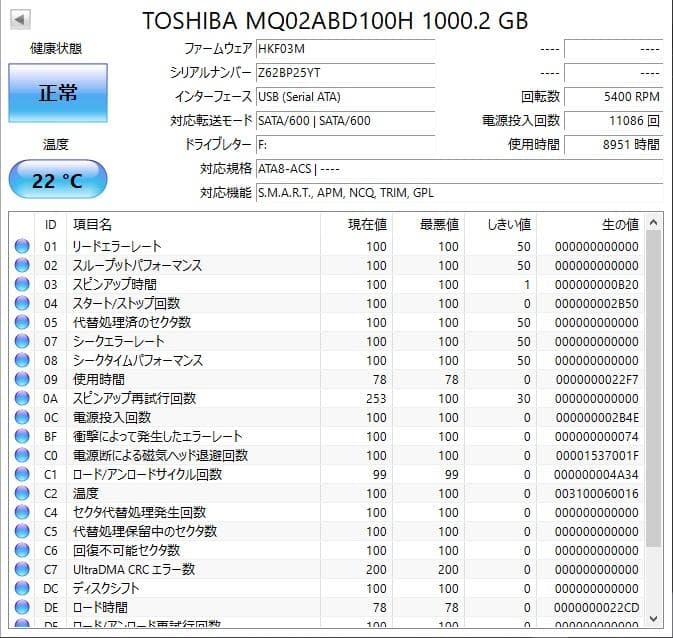 ✨4個セット✨HDD 1000GB✨大容量1TB✨2.5インチ✨10-03