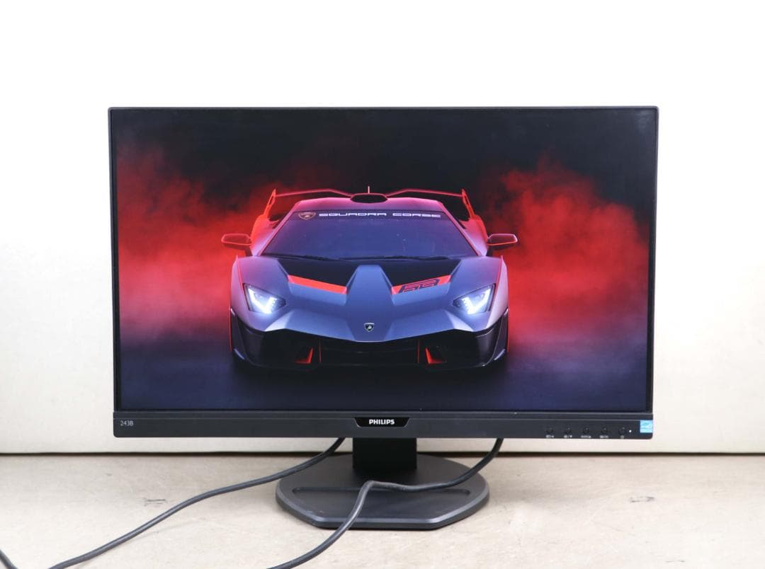 超狭額　PHILIPS　23.8型　フルHD　Type-C　スピーカー　IPS