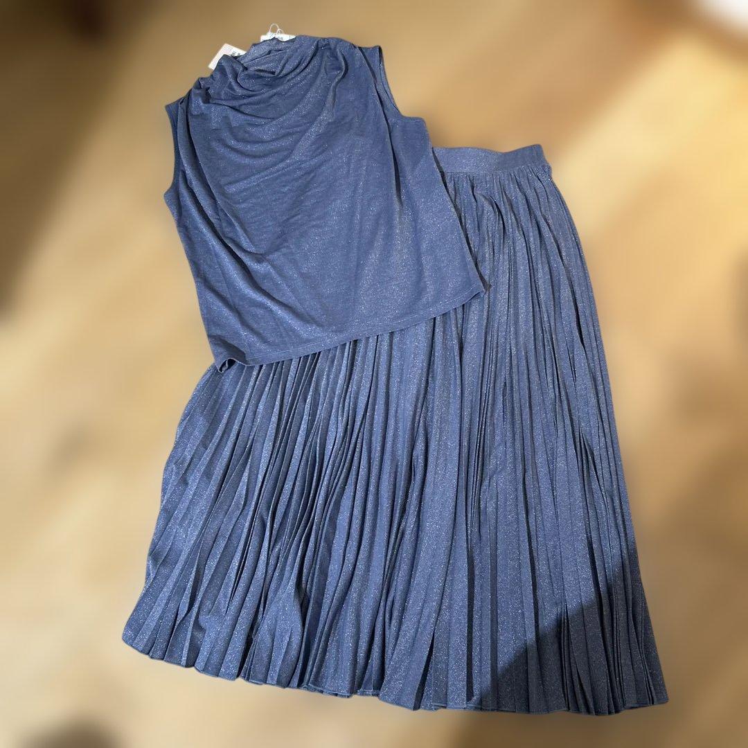 MARELLA マレーラ セットアップ 新品未使用タグ付き 淡ブルーラメ