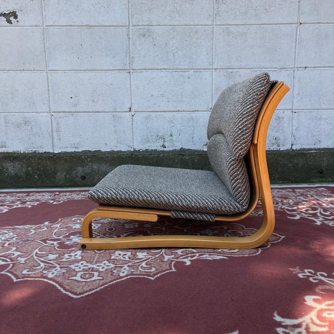 木製家具◾️ 新日本木工 楽座椅子 プライウッド木製フレーム ローチェア