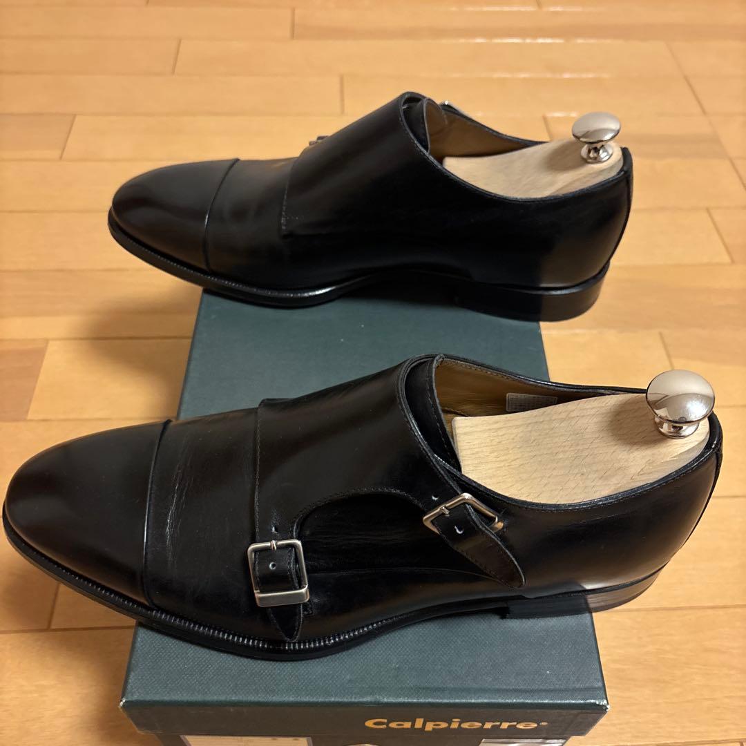 革靴Calpierre カルピエッレ ダブルモンク 黒