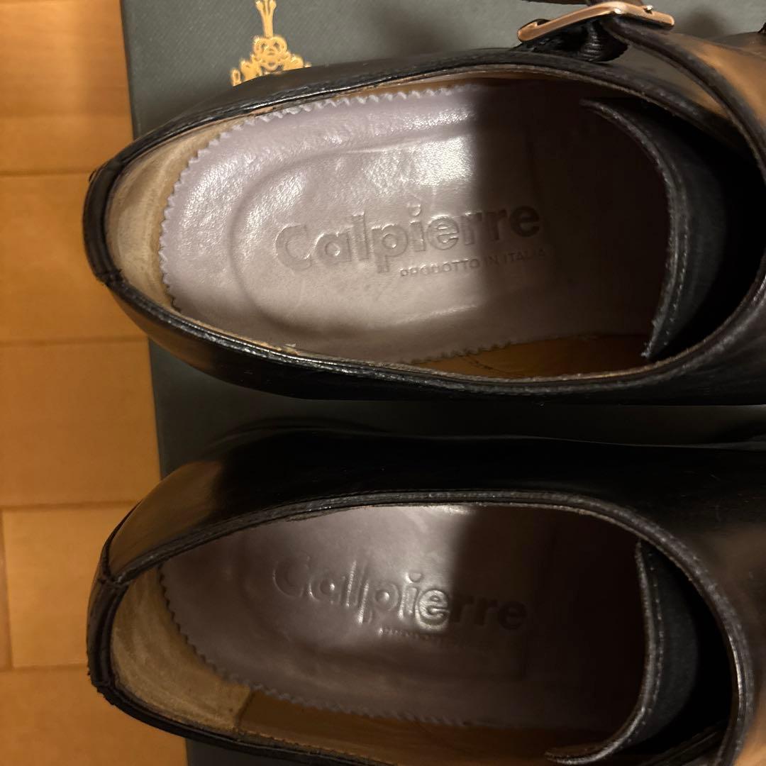 革靴Calpierre カルピエッレ ダブルモンク 黒