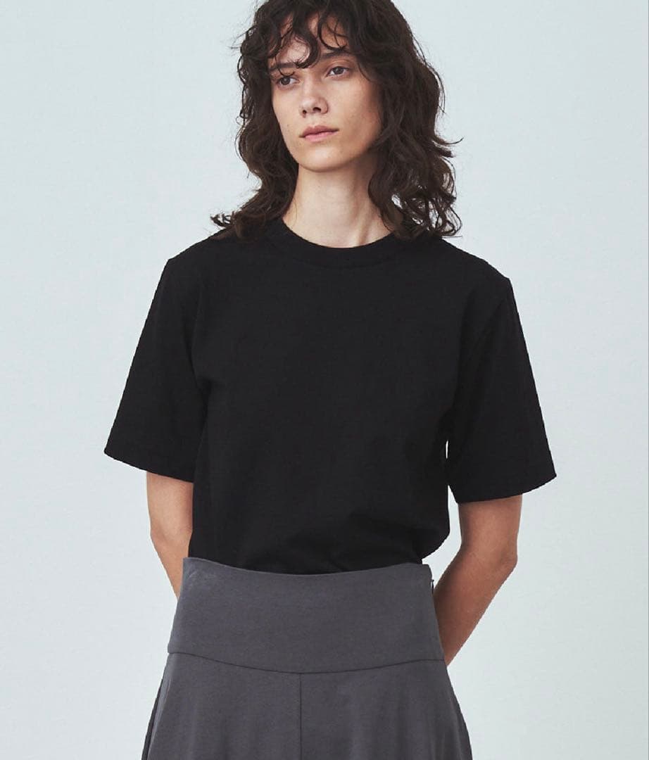 ATON★黒Tシャツ★カットソー★12/- AIR SPINNING★金子綾