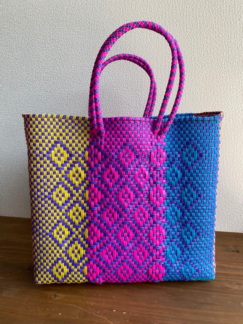 #G124-L1-Mサイズ　メキシコ　オアハカ　メルカドバッグ