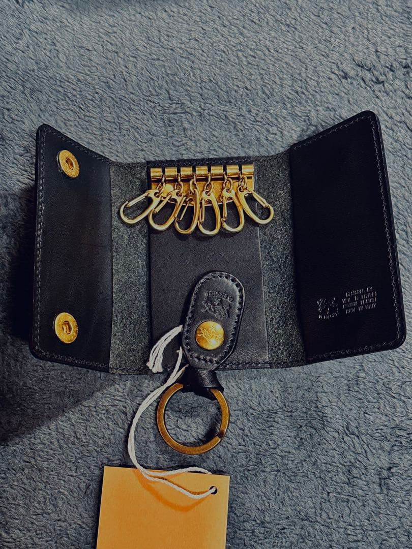 IL BISONTE ブラック レザー キーケース 新品未使用品