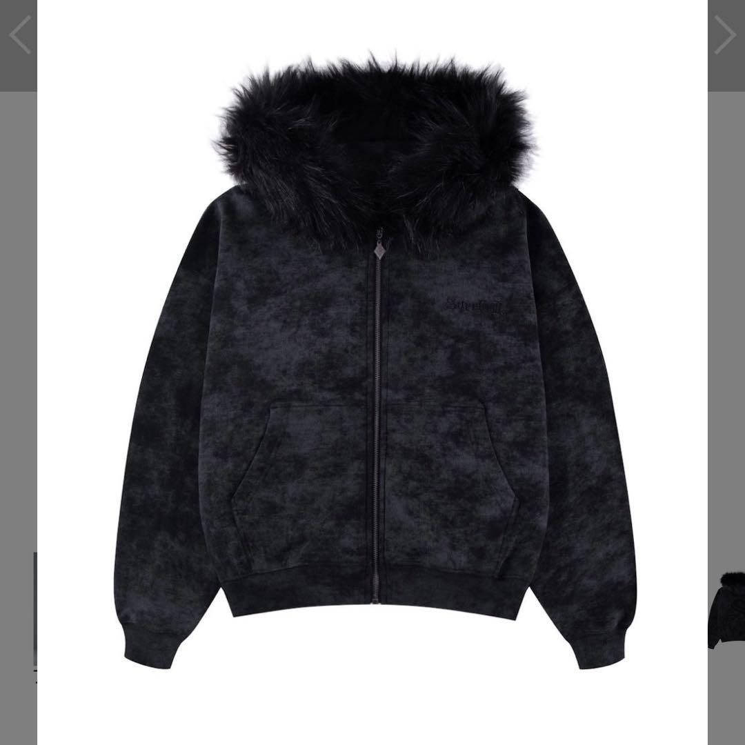 ジャケット・アウター SUPPLIER FAUX FUR CROSS ZIP HOODIE
