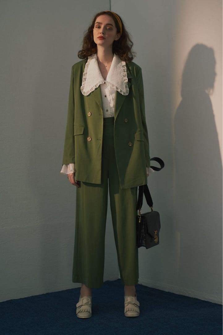 《木の枝で地図を描いて》ダブルボタンジャケット　M　【Tnewties】