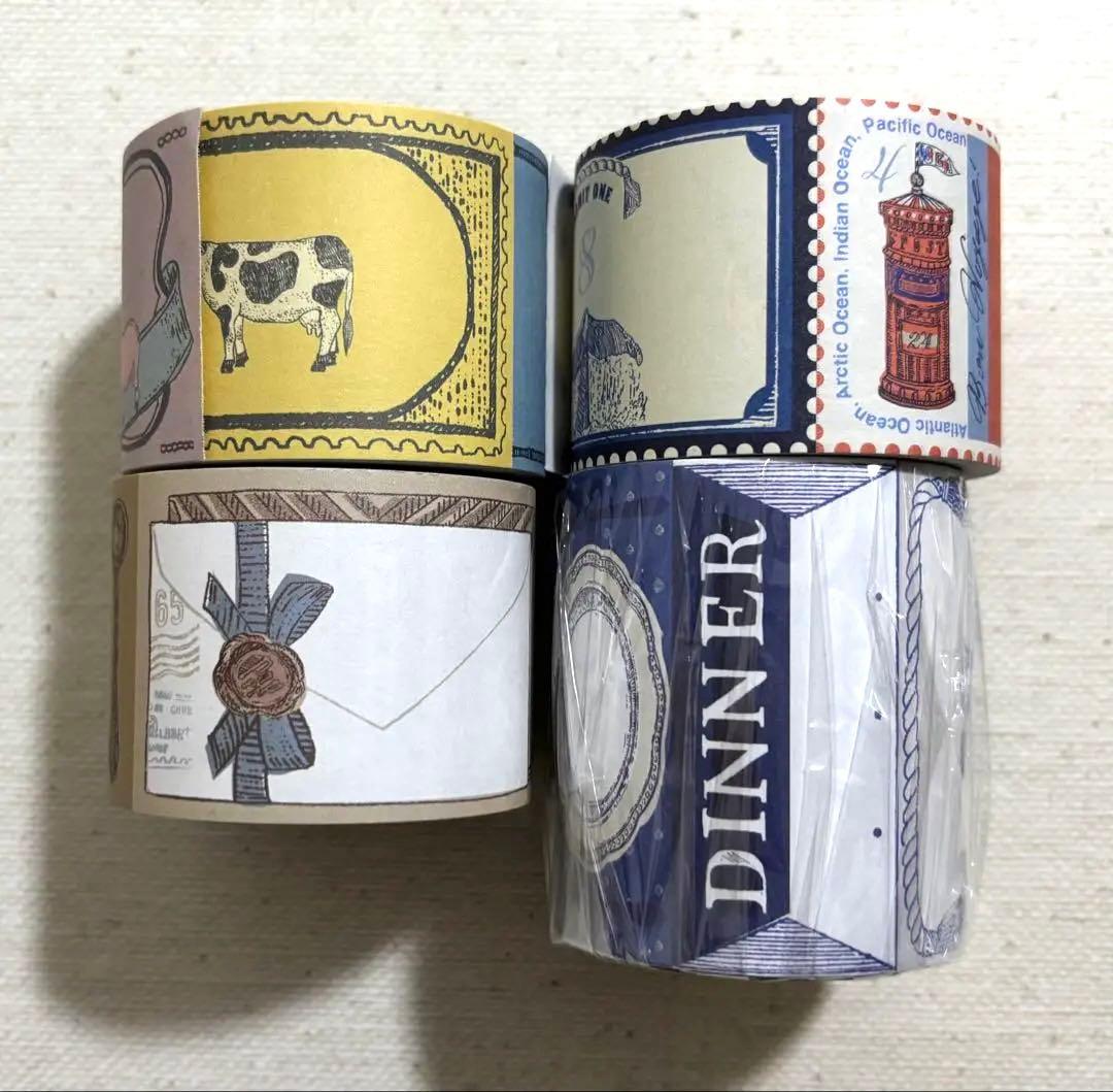 いのうえ彩　マスキングテープ　ロール付箋　ステッカー　お買い物バッグ　ハンカチ