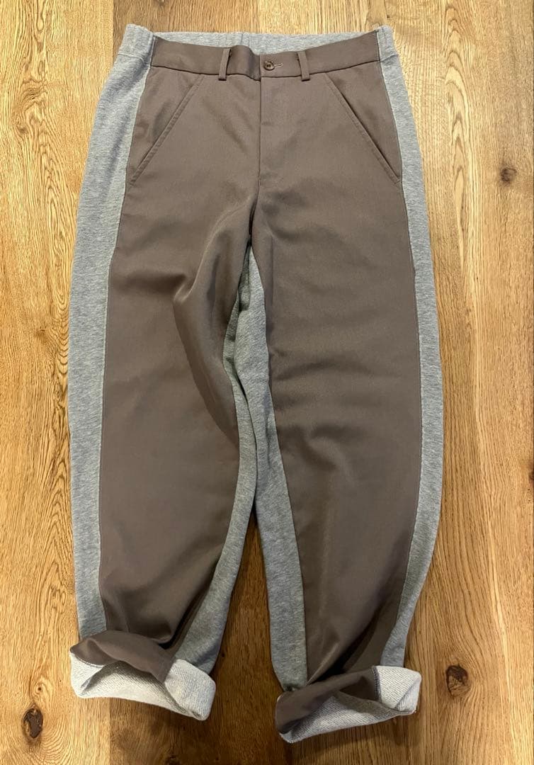 コムデギャルソンオムプリュス パンツ　ドッキング　ベージュ　グレー　アーカイブ