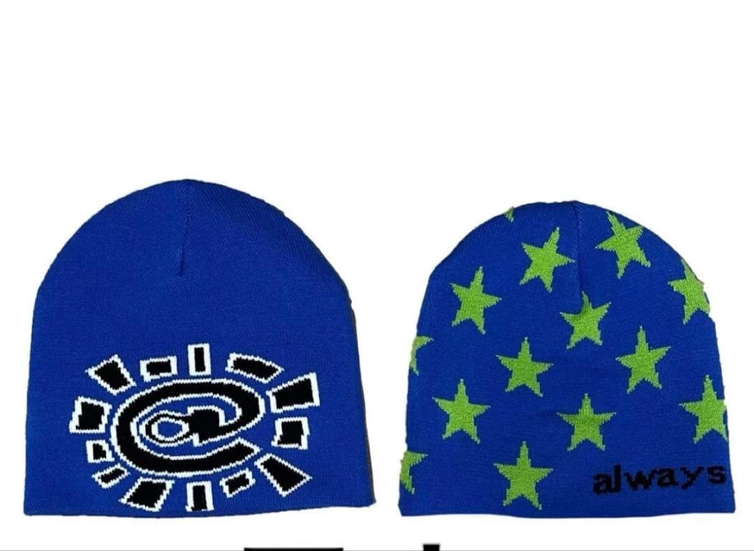 always青色ニット帽