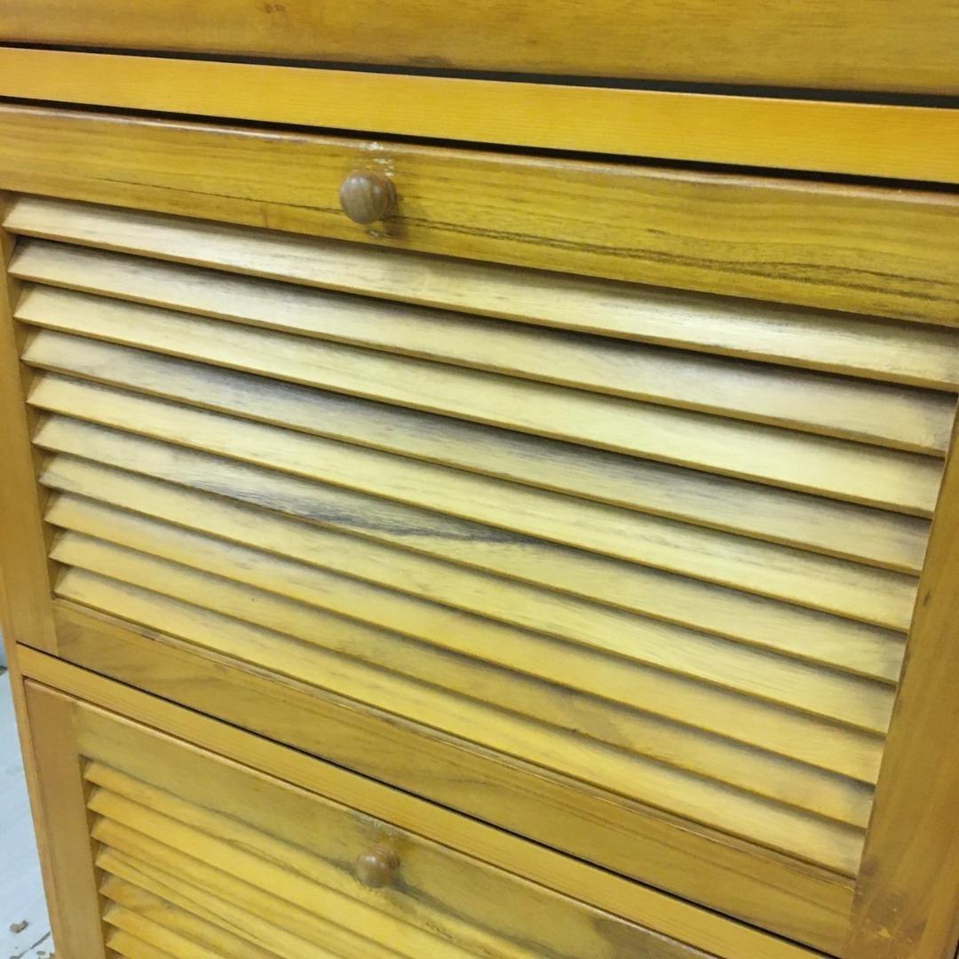 24945 天然木 3段シューズボックス　靴箱 スリーアイ MSS-6973NA