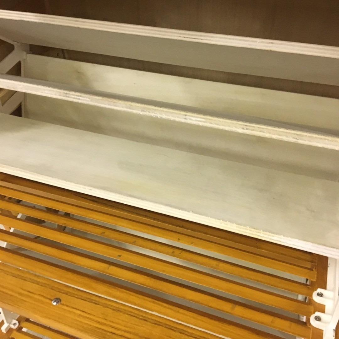 24945 天然木 3段シューズボックス　靴箱 スリーアイ MSS-6973NA