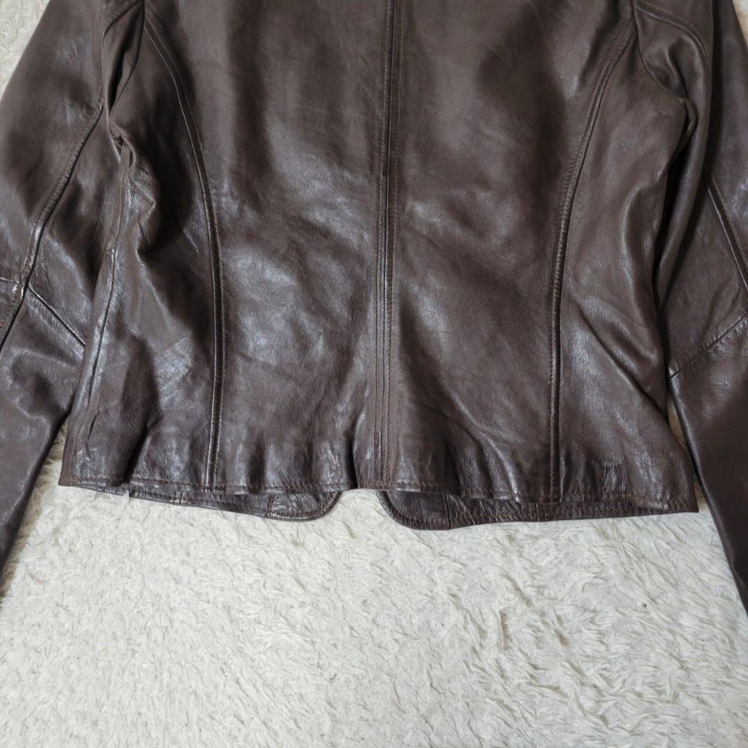 新品タグ付✨　ハルフ　ライダースジャケット　シングル　レザー　大きいサイズ　XL