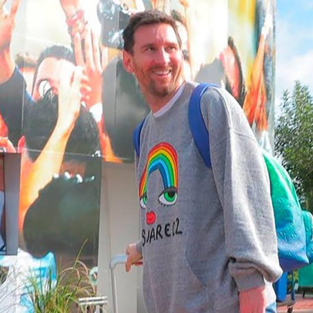 【メッシ着用】DSQUARED2 カラフル虹デザイン スウェット