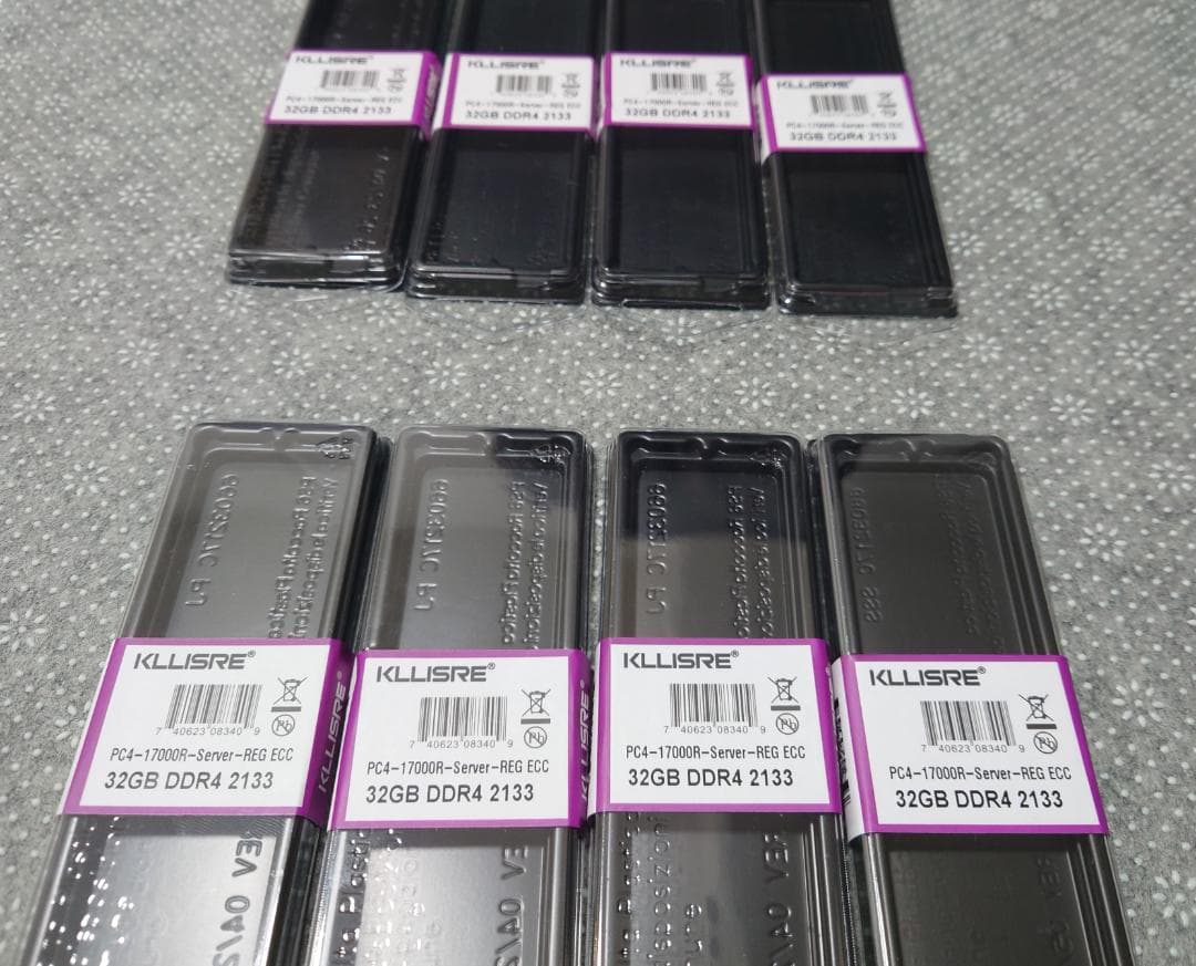 KLLISRE 256GB DDR4 ECC メモリー 32GB×8枚