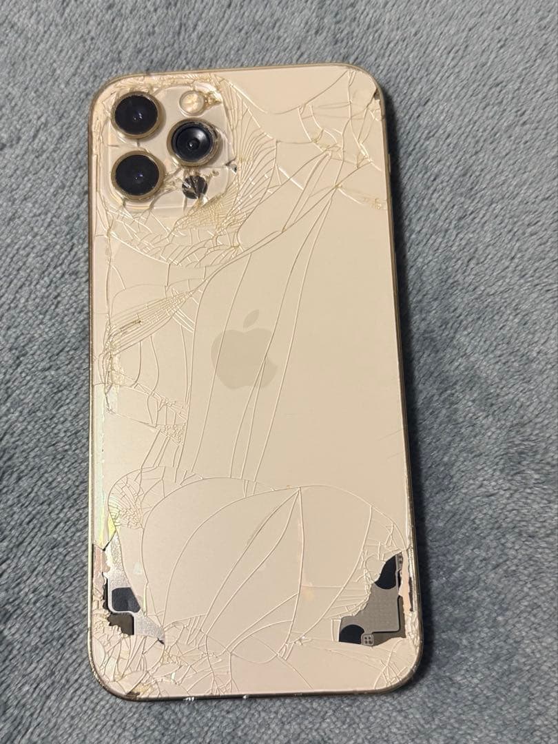 iPhone 12 Pro 256GB ゴールド 画面背面ヒビあり 値下げ交渉可