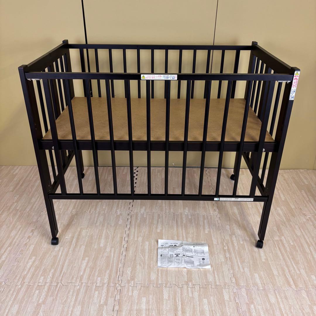 除菌清掃済　日本製　スリーピー　折畳　ワンタッチハイベッド　クール　濃いブラウン