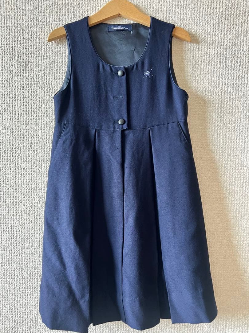 ファミリア　ボレロとジャンパスカート　アンサンブル　ネイビーお受験 115センチ