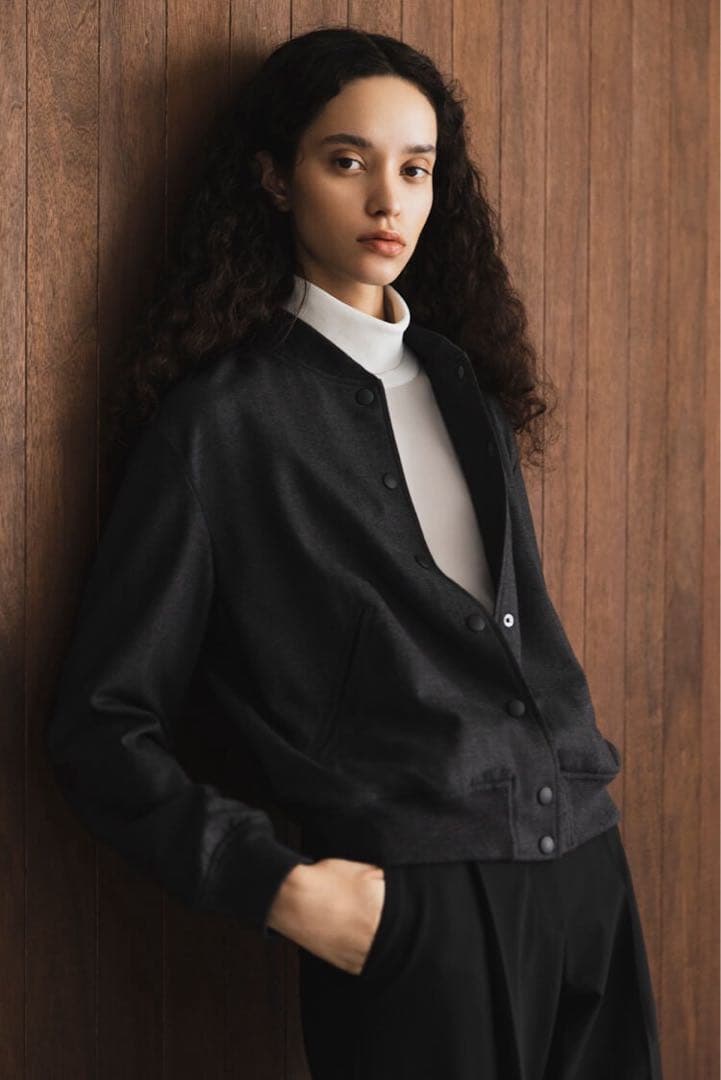 美品✨22AW セオリー ブルゾン ボンバージャケット SLEEK SAXONY