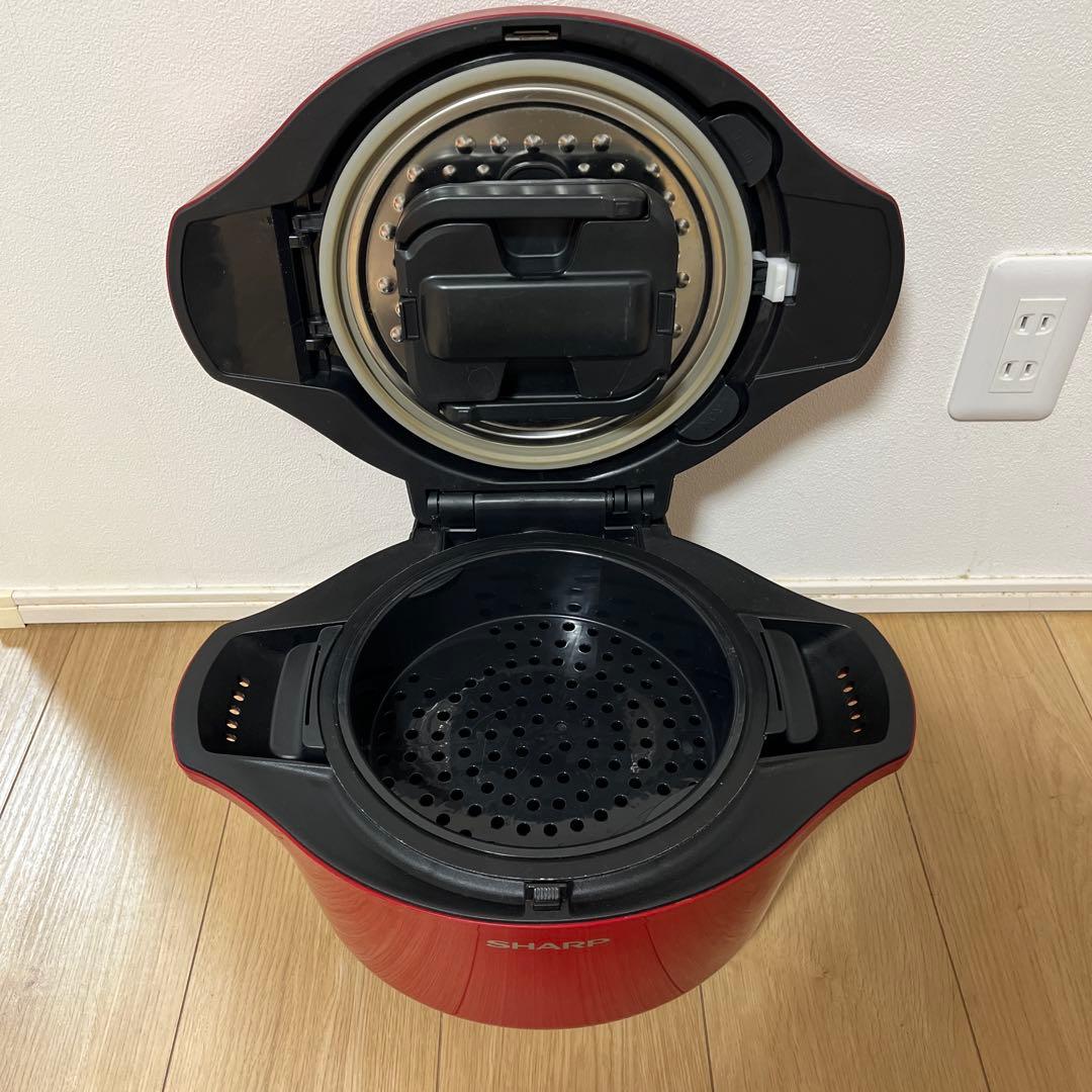 SHARP HEALSIO 電気圧力鍋 レッド　KN-HW24F
