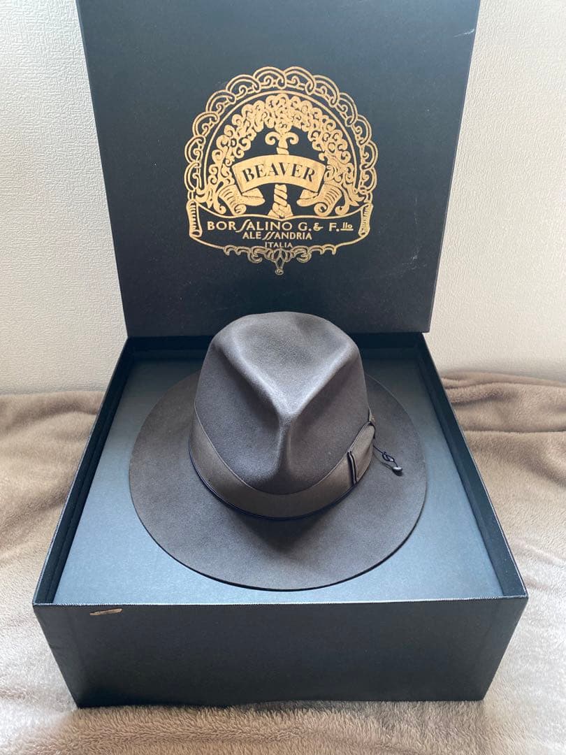 Borsalino/ボルサリーノハット ビーバーファーフェルトハット 帽子