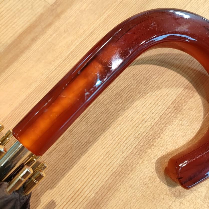 CELINE セリーヌ 日傘 長傘 高級傘 アンブレラ トリオンフ金具