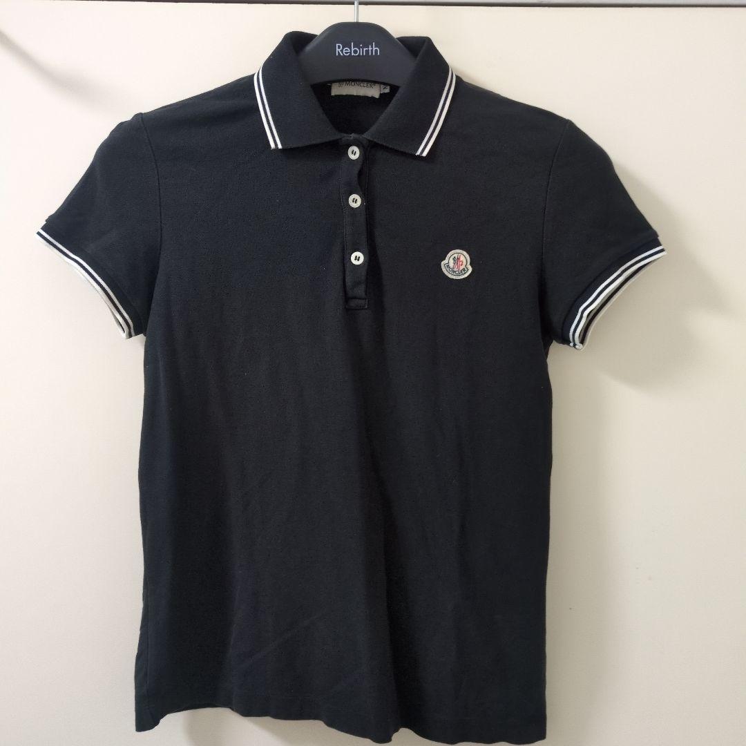 MONCLER ブラック ポロシャツ 半袖