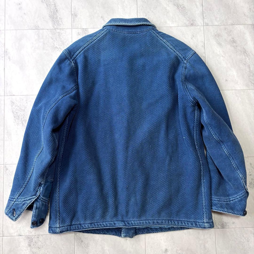 【超希少】ブルーブルー 刺子 カバーオール ジャケット インディゴコットン