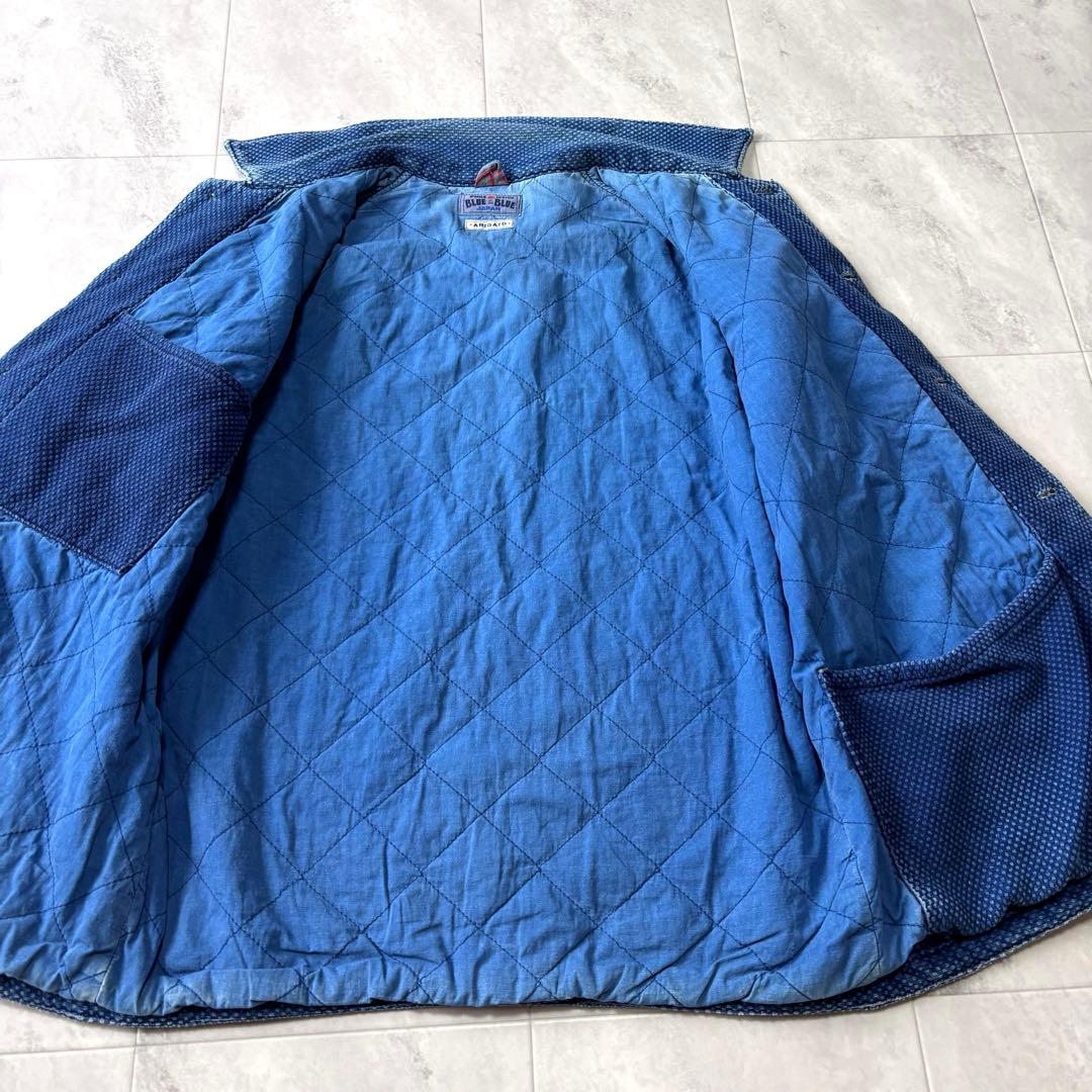 【超希少】ブルーブルー 刺子 カバーオール ジャケット インディゴコットン