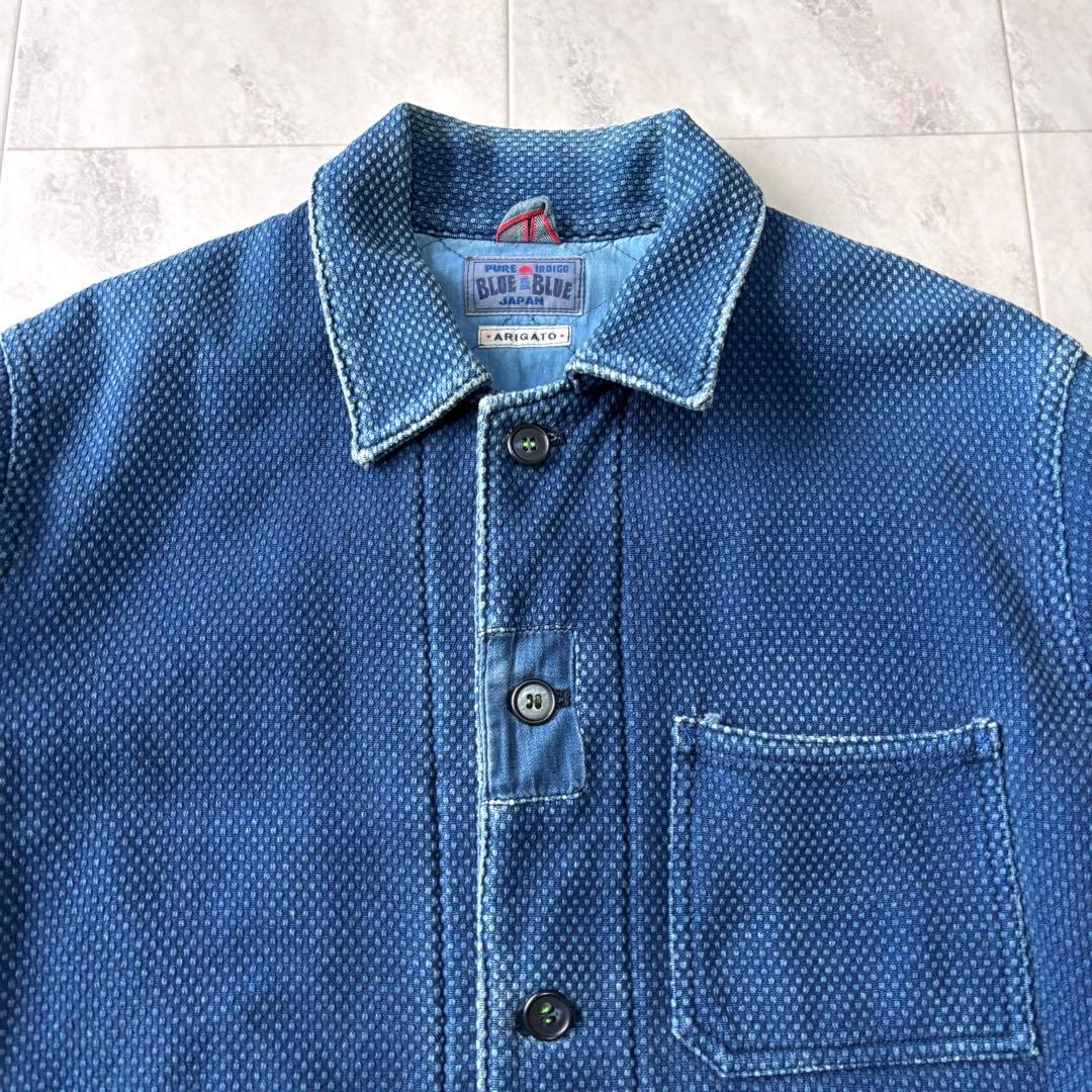 【超希少】ブルーブルー 刺子 カバーオール ジャケット インディゴコットン