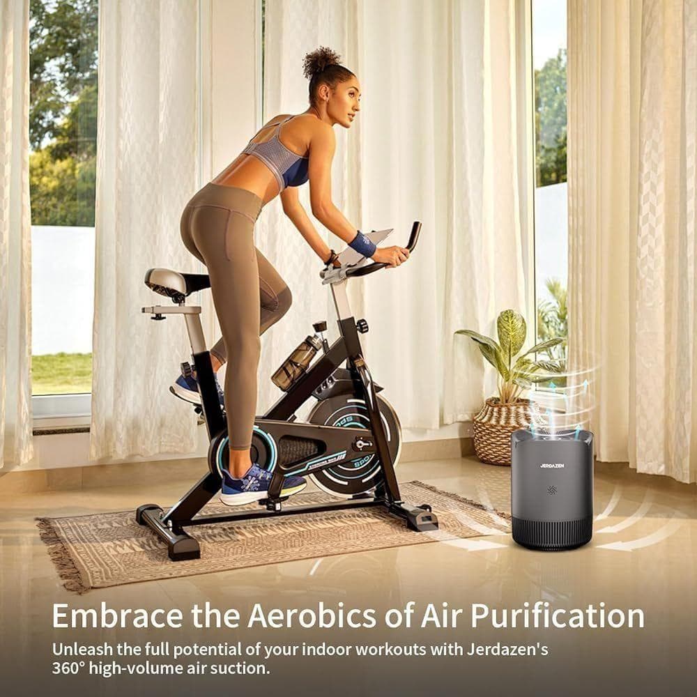 【新品】Jerdazen 空気清浄機 小型 脱臭 集じん ペット 静音 グレー