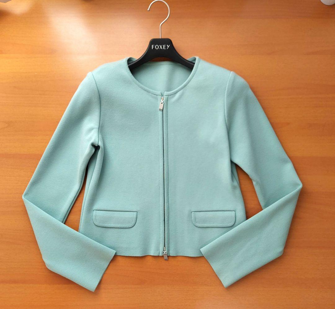 FOXEY ミントグリーン 長袖カーディガン　ジャケット