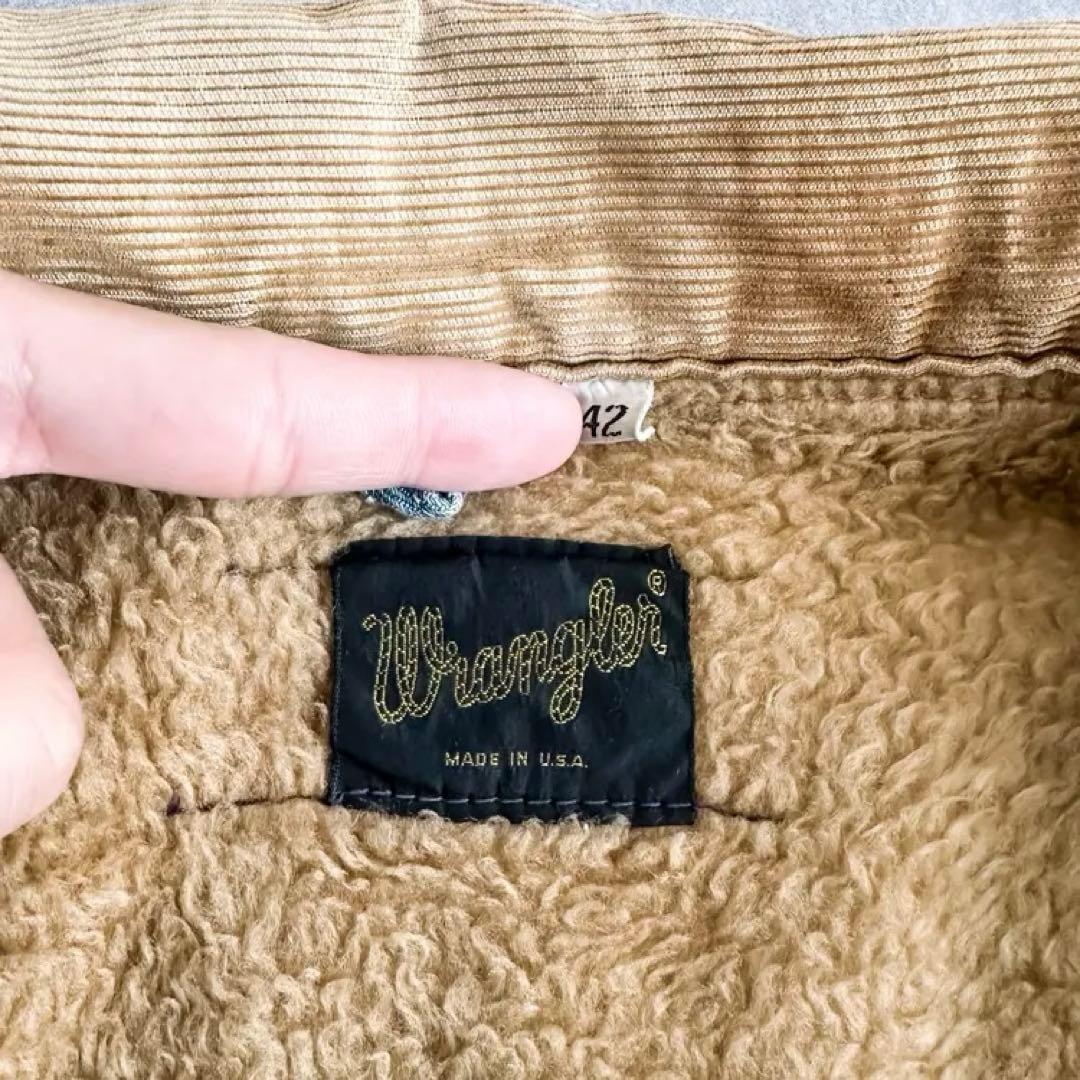 70s Wrangler コーデュロイカラー　デニムジャケット