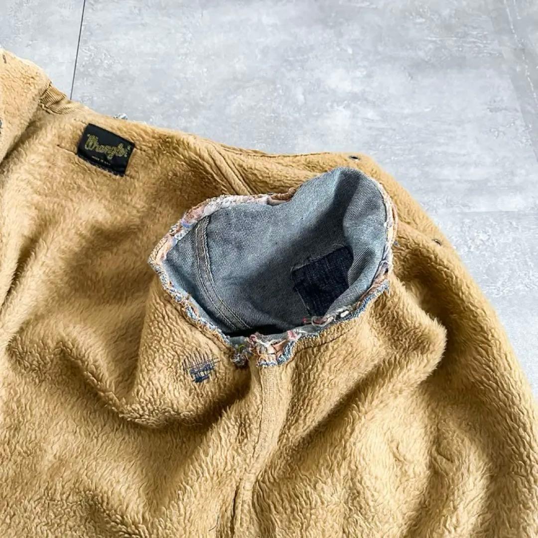 70s Wrangler コーデュロイカラー　デニムジャケット
