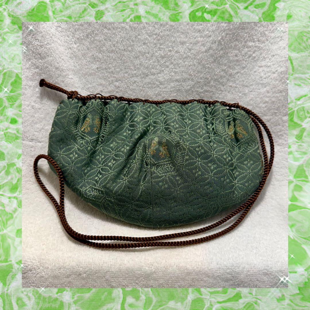 遠州流 茶道具 仕覆 茶碗用 紅心錦 緑 深緑 【匿名配送】