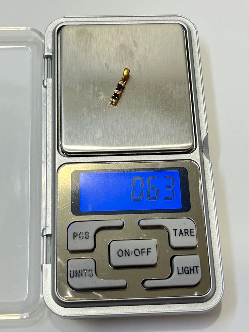 美品‼️K18ダイヤモンド&サファイアトップ ペンダントトップ❤️18金　刻印あり