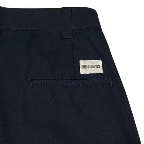 美品 COOTIE RAZA 1 TUCK トラウザーズ ネイビー L ワイド
