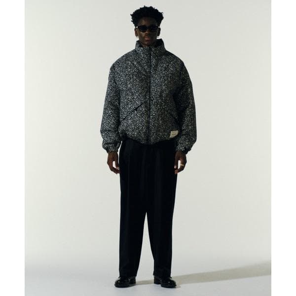 美品 COOTIE RAZA 1 TUCK トラウザーズ ネイビー L ワイド