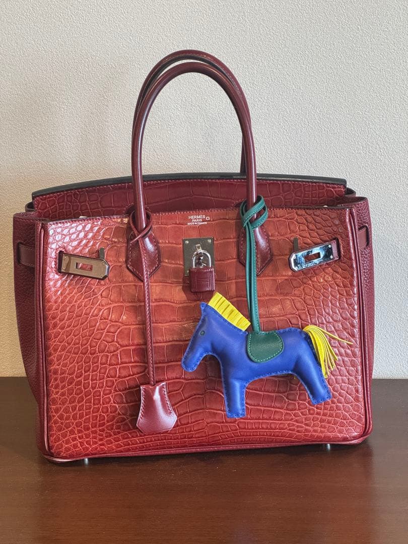 Hermès ロデオ MM レザー チャーム
