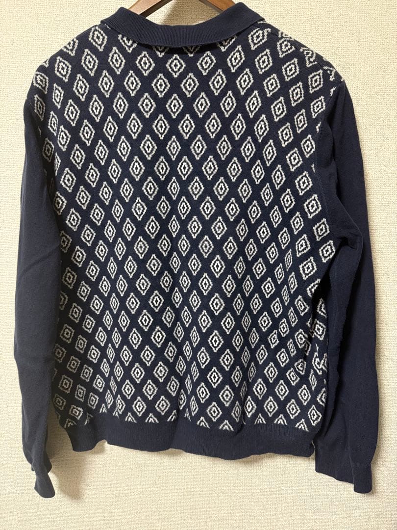 TTT MSW ネイビー ジップアップニット