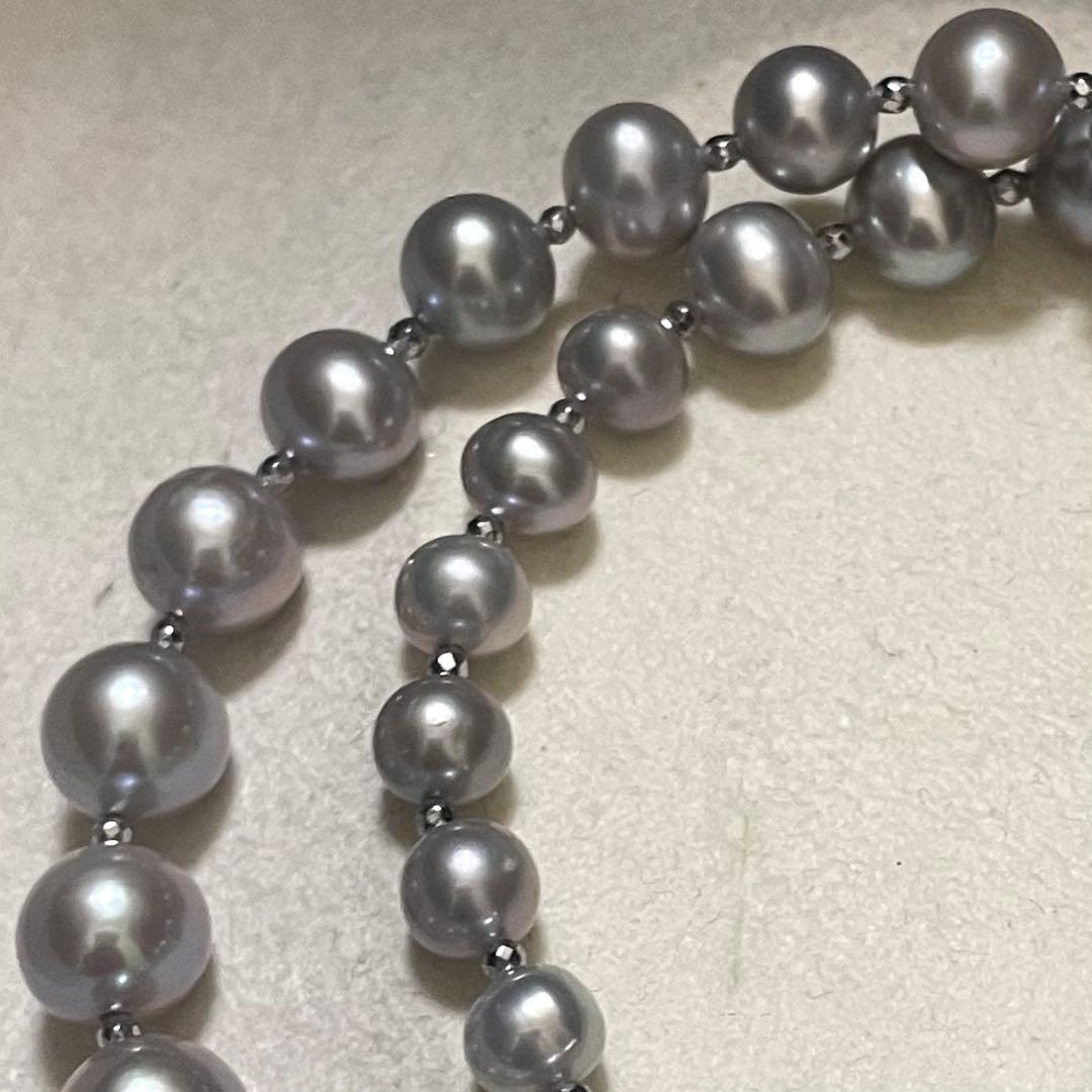 【超大珠✨本真珠】 デザインネックレス 6.5-12.0 パール グラデーション