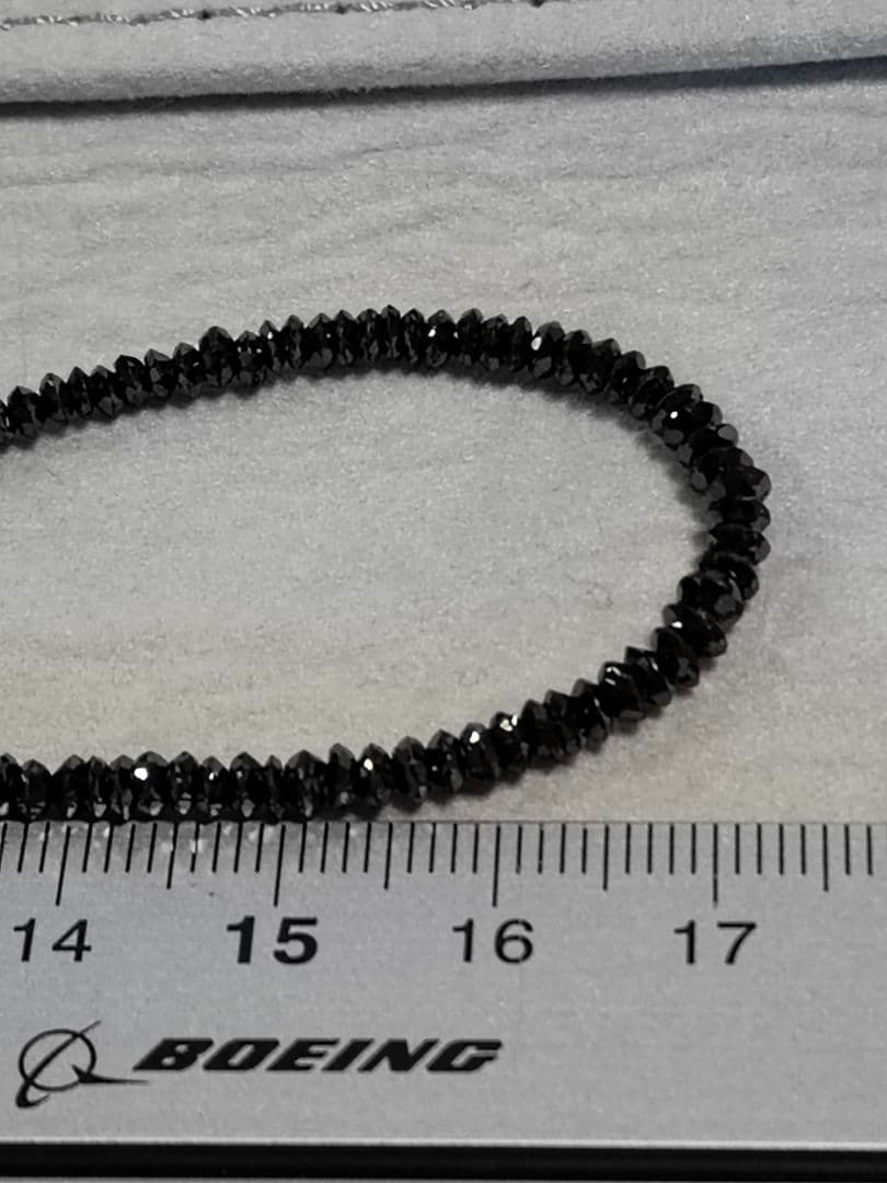 ご*ん様 ブラックダイヤ　セミロングネックレス K18WG27ct