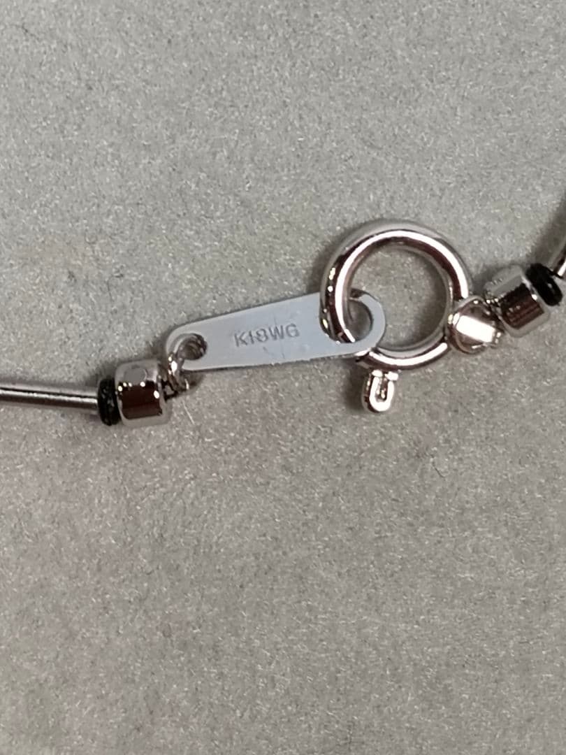 ご*ん様 ブラックダイヤ　セミロングネックレス K18WG27ct