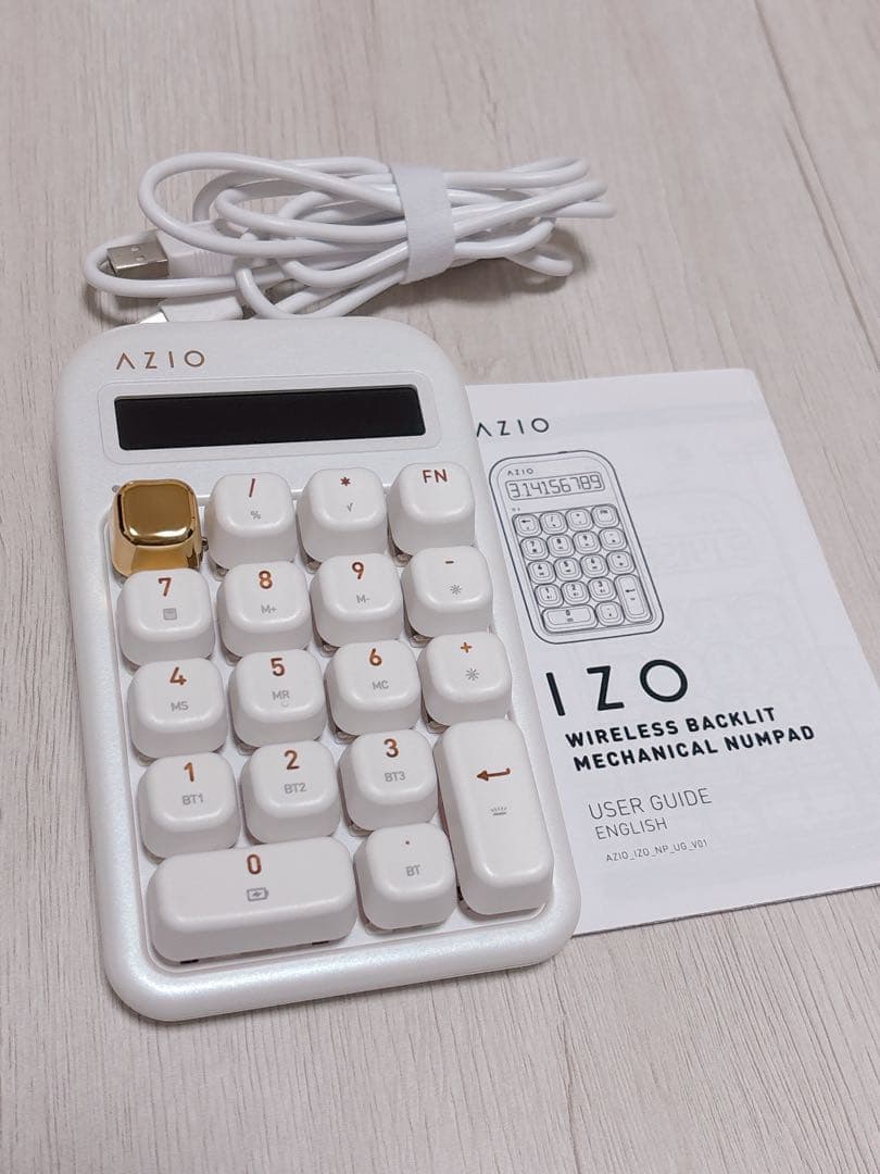 AZIO テンキー 電卓 ホワイト