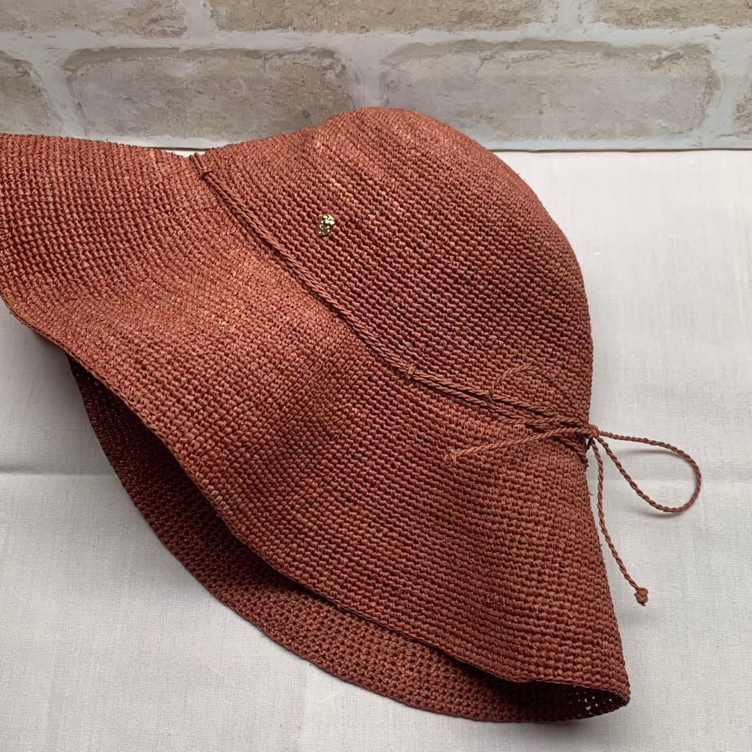 未使用　ヘレンカミンスキー 麦わら帽子　ラフィアハット プロバンス12