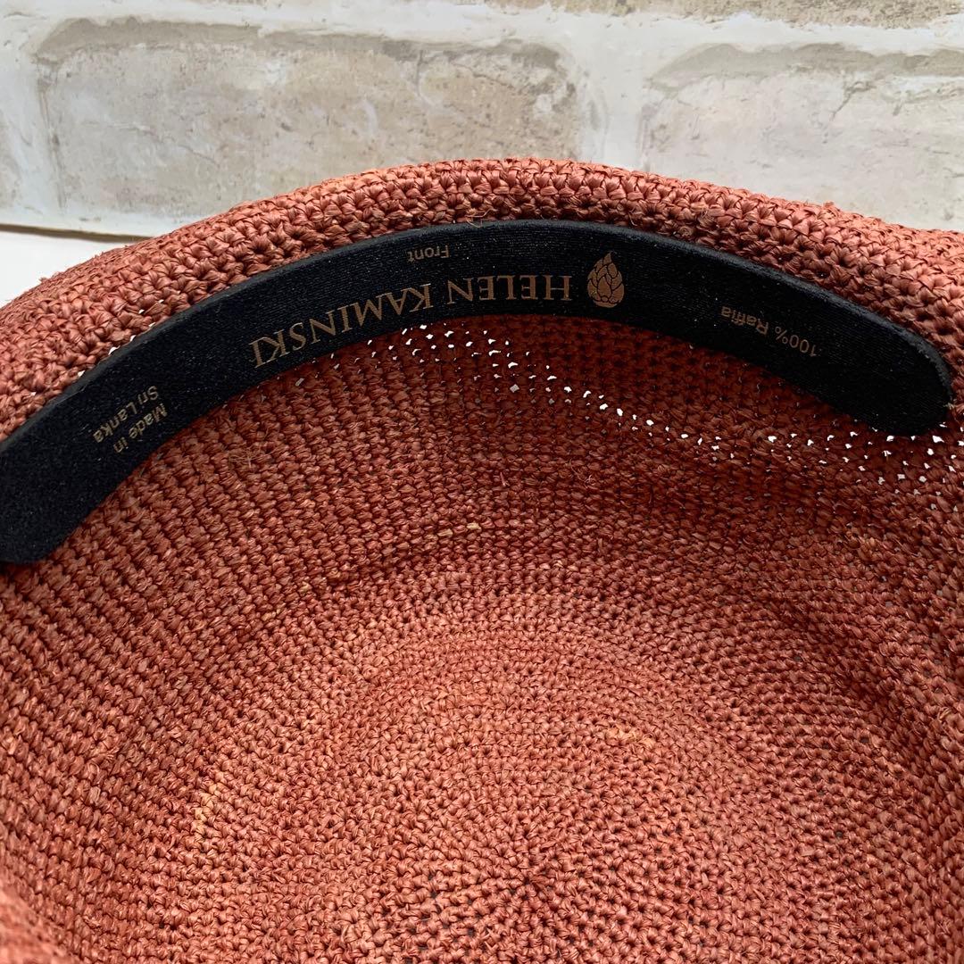 未使用　ヘレンカミンスキー 麦わら帽子　ラフィアハット プロバンス12