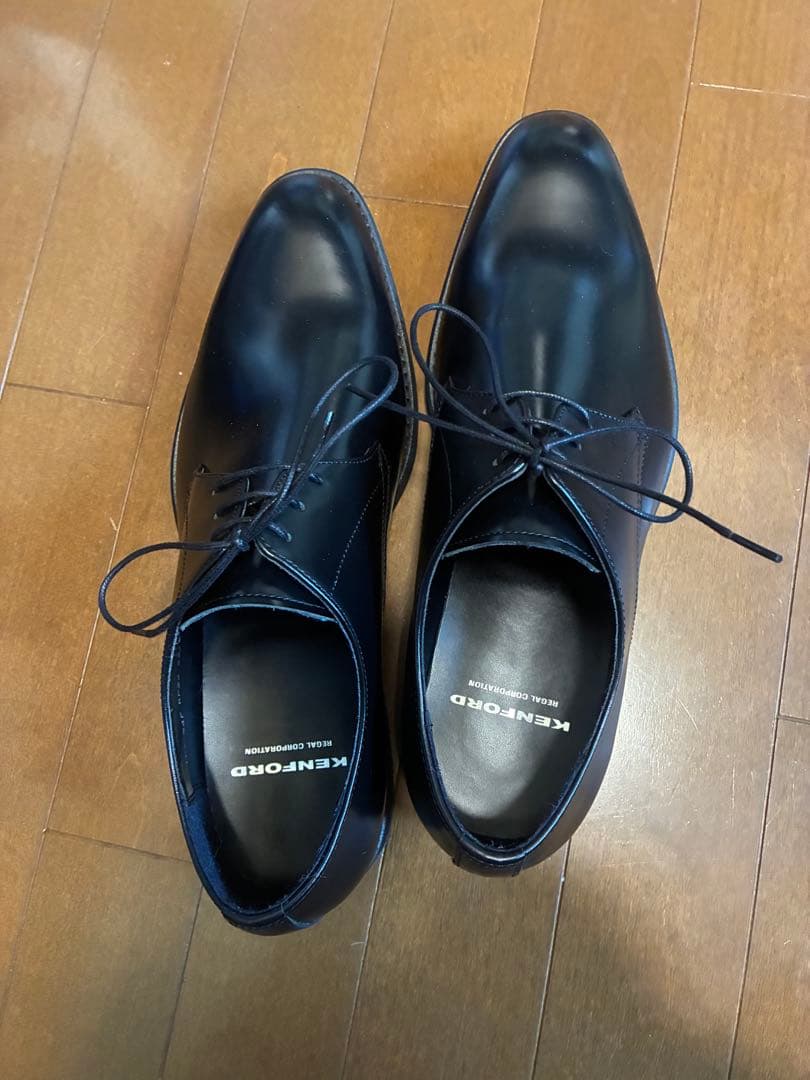 KENFORD ブラック レザードレスシューズ