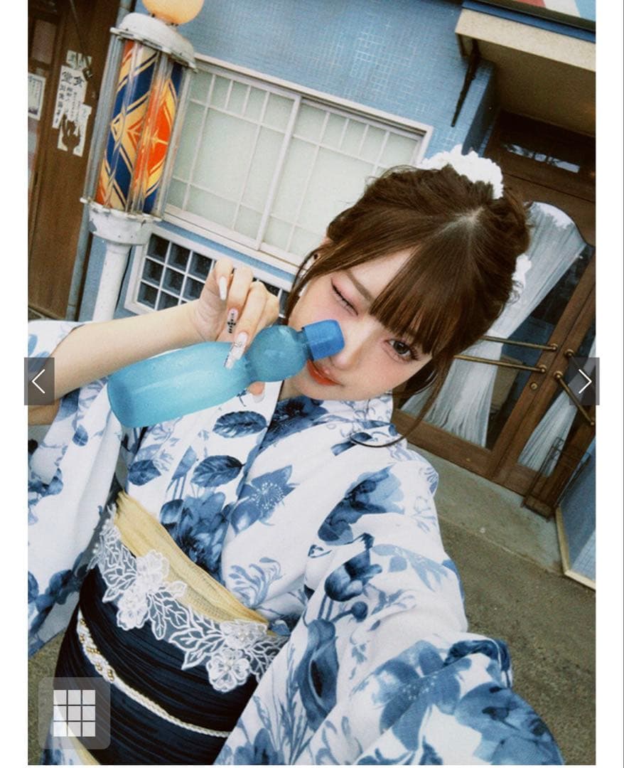 GRL 浴衣 水彩花柄浴衣セット［gi1519］